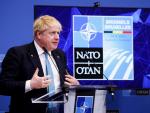 Boris Johnson tras la cumbre de la OTAN.