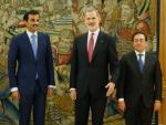 Emir de Qatar, Felipe VI y Albares