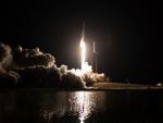The SpaceX Falcon 9 rocket lifts off from pad 39A at the Kennedy Space Center