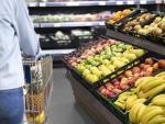 Supermercado lineal de fruta