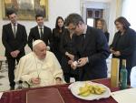 Bolaños y el Papa Francisco en El Vaticano