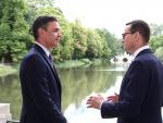 El presidente del Gobierno, Pedro Sánchez, se reúne con el primer ministro de Polonia, Mateusz Morawiecki.