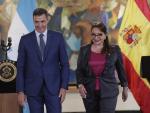 La presidenta de Honduras, Xiomara Castro, y el presidente del Gobierno español, Pedro Sánchez