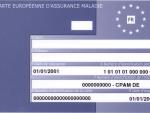 Fotografía de la tarjeta sanitaria europea.