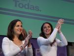 La secretaria general de Podemos y ministra de Derechos Sociales y Agenda 2030, Ione Belarra, y la secretaria de Acción de Gobierno de Podemos y ministra de Igualdad, Irene Montero.