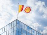 Bandera con el logo de Shell