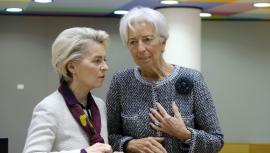 La presidenta de la Comisión Europea, úrsula von der Leyen, y la del BCE, Christine Lagarde