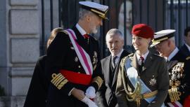 La princesa Leonor y el rey Felipe VI en la Pascua Militar