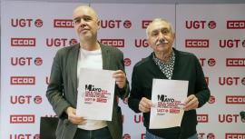 Unai Sordo (CCOO) y Pepe Álvarez (UGT)