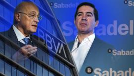 Josep Oliu, presidente del Sabadell, y Carlos Torres, de BBVA.