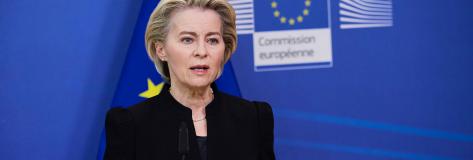 HANDOUT - 11 January 2022, Belgium, Brussels: President of the European Commission Ursula von der Leyen gives a press statement on the passing of David Sassoli, President of the European Parliament. Sassoli has died at the age of 65. Photo: Dati Bendo/European Commission/dpa - ATTENTION: editorial use only and only if the credit mentioned above is referenced in full
Dati Bendo/European Commission/d / DPA
11/1/2022 ONLY FOR USE IN SPAIN