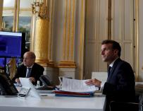 Presidente francés Emmanuel Macron - crisis coronavirus