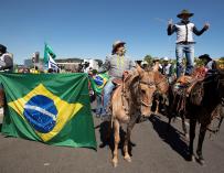 Bolsonaro a caballo./ EFE