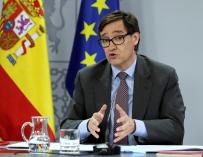 GRAF5909. MADRID, 28/07/2020.- El ministro de Sanidad, Salvador Illa, durante la rueda de prensa ofrecida este martes tras el Consejo de Ministros. EFE/Kiko Huesca