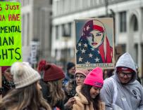 Imagen de la manifestación en favor de la mujer celebrada en Chicago en enero de este año.