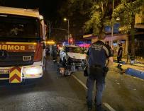Imagen del atropello múltiple en Bravo Murillo en Madrid donde ha muerto una mujer.