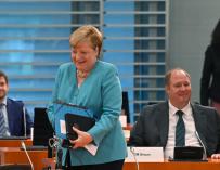 La canciller de Alemania, Angela Merkel, en una reunión de su Gobierno.