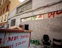 Imagen de unas instalaciones recientemente desokupadas en la ciudad de Madrid.
