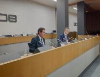 El gobernador del Banco de España, Pablo Hernández de Cos, ha asistido a la Junta Directiva de CEOE.