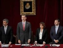 El Rey Felipe VI, durante el acto de entrega de despachos a la LXVIII promoción de la carrera judicial, en 2019 en Madrid