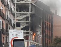 Arde parte del edificio de la calle Toledo tras la explosión registrada EUROPA PRESS 20/1/2021