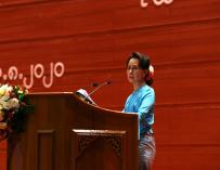 Aung San Suu Kyi, líder 'de facto' del Gobierno de Birmania