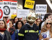 Los trabajadores públicos temporales se movilizan y ahora plantean una huelga
