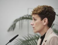 La presidenta del Gobierno de Navarra, María Chivite