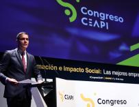 El presidente del Gobierno, Pedro Sánchez, en la inauguración de CEAPI
