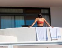 Un balcón del Hotel Palma Bellver, el hotel puente donde se alojan algunos estudiantes que visitaron Mallorca.
