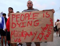 Manifestación del exilio cubano en Miami.