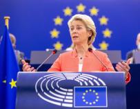 15-09-2021 La presidenta de la Comisión Europea, Ursula von der Leyen, durante el debate sobre el estado de la UE en el Parlamento Europeo en Bruselas. ECONOMIA COMISIÓN EUROPEA