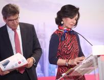 José Antonio Álvarez y la presidenta del Banco Santander, Ana Botín