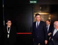 El presidente del Gobierno, Pedro Sánchez, a su llegada al foro Fondo Europeos de Eldiario.es
