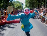 Danza del león en un acto festivo de la comunidad china en España.