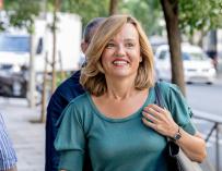 La portavoz de la CEF y ministra de Educación y FP, Pilar Alegría, a su llegada a la Comisión Ejecutiva Federal del PSOE