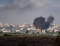Imagen de archivo de un ataque en la guerra de Israel-Hamás