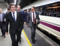 Puigdemont, Junqueras, Mas y diputados viajan a Madrid para apoyar a Homs