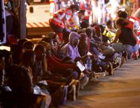 La llegada a Melilla de 72 inmigrantes rescatados por Salvamento en Chafarinas. /EFE