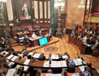 Pleno del Ayuntamiento de Barcelona presidido por Ada Colau
