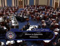 El Senado de EEUU vota en contra de aceptar testigos en el 'juicio político' a Trump. /EFE/EPA/US SENATE TV