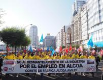Protesta contra el cierre de Alcoa en Avilés.