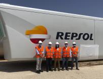 El consejero delegado de Repsol, Josu Jon Imaz, visita el proyecto eólico Delta en Aragón