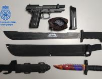Armas intervenidas en la operación contra los DDP's en Torrejón de Ardoz