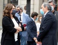 La alcaldesa de Barcelona, Ada Colau, y el president catalán, Quim Torra