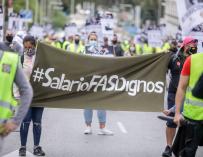 Unos 200 militares se manifiestan en Madrid para exigir retribuciones "dignas"