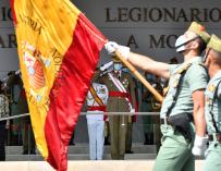 EL Rey Felipe VI ha presidido el sencillo homenaje por el centenario de la creación de la Legión.