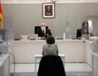 La exdirigente etarra Soledad Iparraguirre, Anboto durante su juicio en la Audiencia Nacional en Madrid este martes