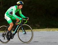 El ciclista esloveno Primoz Roglic (Jumbo-Visma), ganador de la contrarreloj de la decimotercera etapa de La Vuelta a España 2020