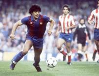 Diego Armando Maradona, con el FC Barcelona.